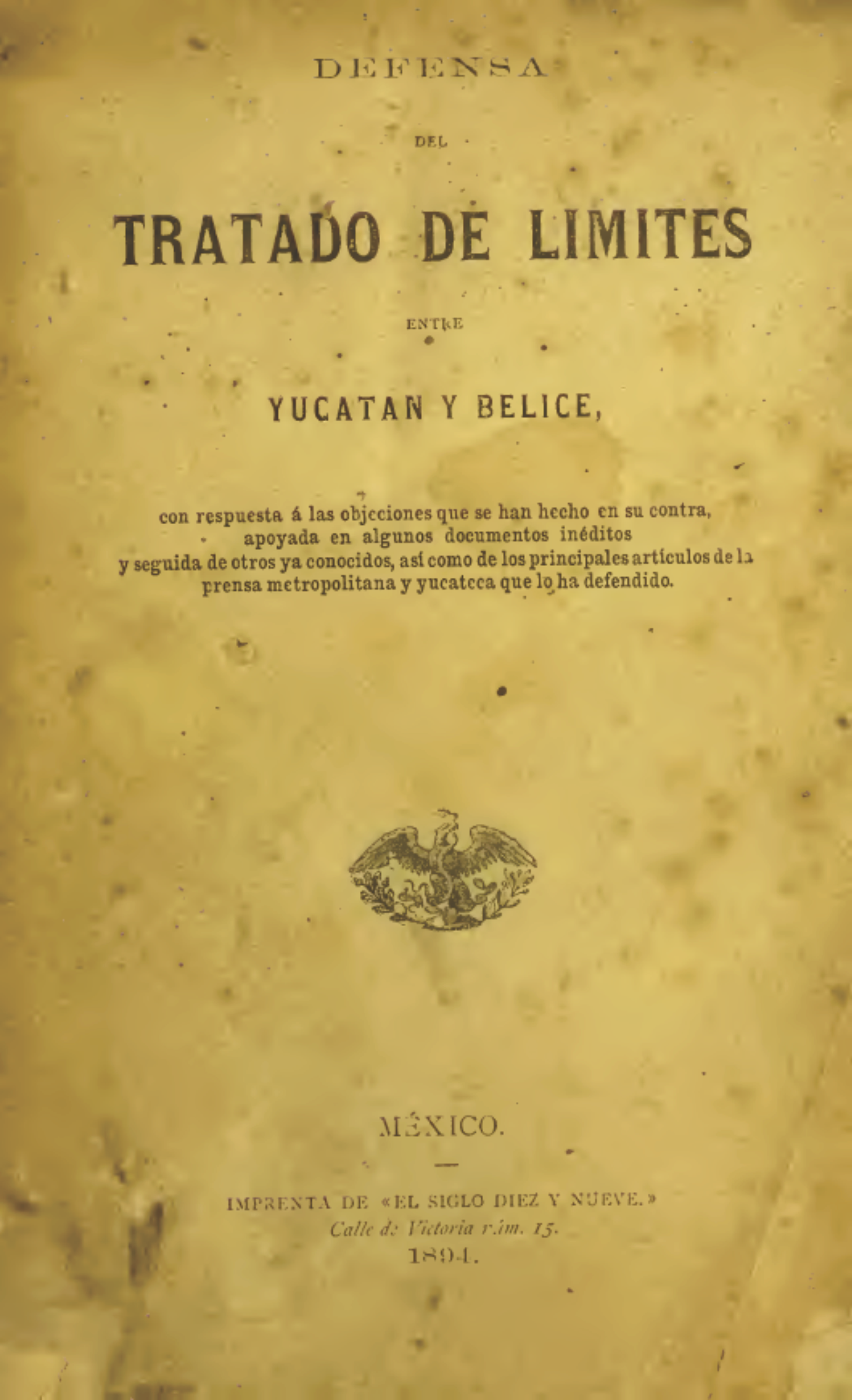 Límites entre Yucatan y Belice